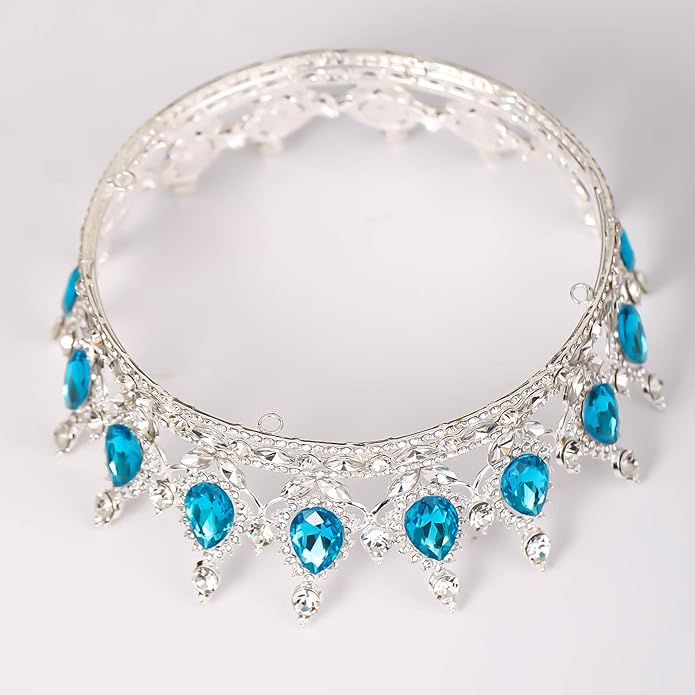 FORSEVEN Queen Crown Rhinestone Wedding Crowns and Tiaras for Women Costume Party Hair Accessories Princess Birthday Crown Crystal Bridal Crown Halloween Decorations Headband