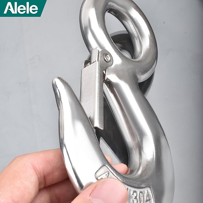 Alele Grab Hooks,2T Crane Scale,Slip Hooks,Stainless Steel Heavy Duty Lifting Hook Rigging Accessory (Grab Hooks 2000kg)