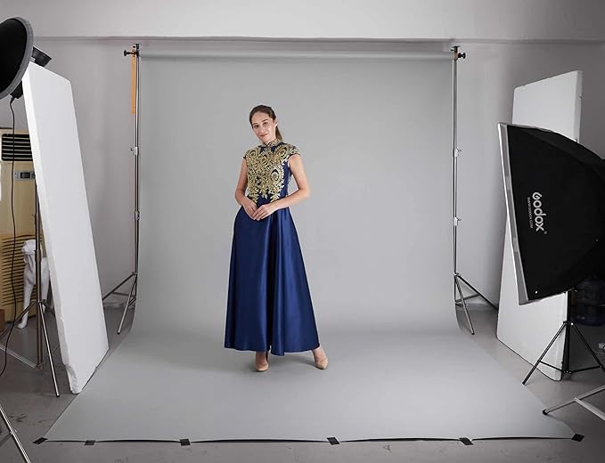 Huamei Seamless Photography Background Paper, Photo Backdrop Paper 8.9 x 36 Feet / 2.72 x 11 Meters, 21 Pursuit Grey (272121)
