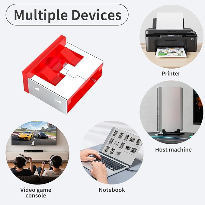 100PCS USB Metal Port Lock Blocker with 10 Keys - Secure USB-A Port Protector for PC/Laptop, Anti-Theft Data Security Lock, Dust & Moisture Proof Cover, Removable Type-A Connector Red