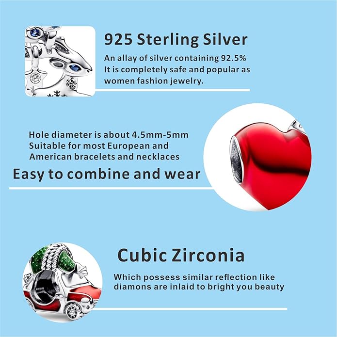 Fashion Charms Compatible for Bracelets,S925 Sterling Silver Charms,For Women Jewelry Present