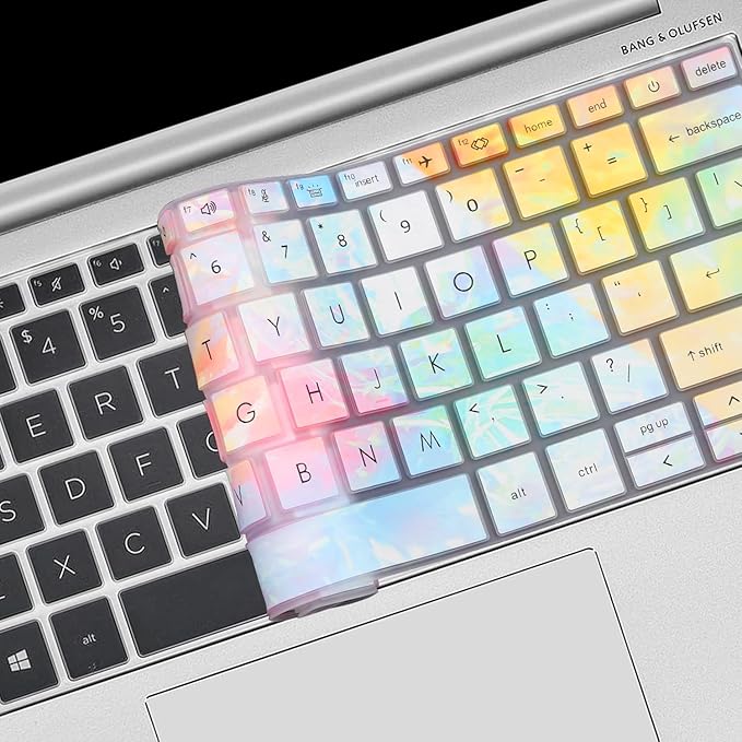 Keyboard Cover for HP EliteBook 830 835 840 845 1040 G9 G10 2024 2023 2022 13.3 14 inch Laptop Accessories Keyboard Protective Skin (Not fit The 830/840/845/1040 G8 G7 G6 G5 G4 G3)-Iridescent