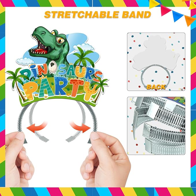 KKBES Happy Birthday Headbands, Paper Birthday Party Hats, 3 Patterns for Children and Adults Celebrating Birthdays
