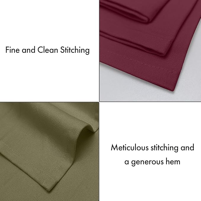 Ruvanti Premium Cloth Napkins Set of 12, 18x18 Inches, 100% Cotton, Washable, Soft & Absorbent, Perfect for Wedding, Christmas, ‎Thanksgiving Dinners - Multi Colors