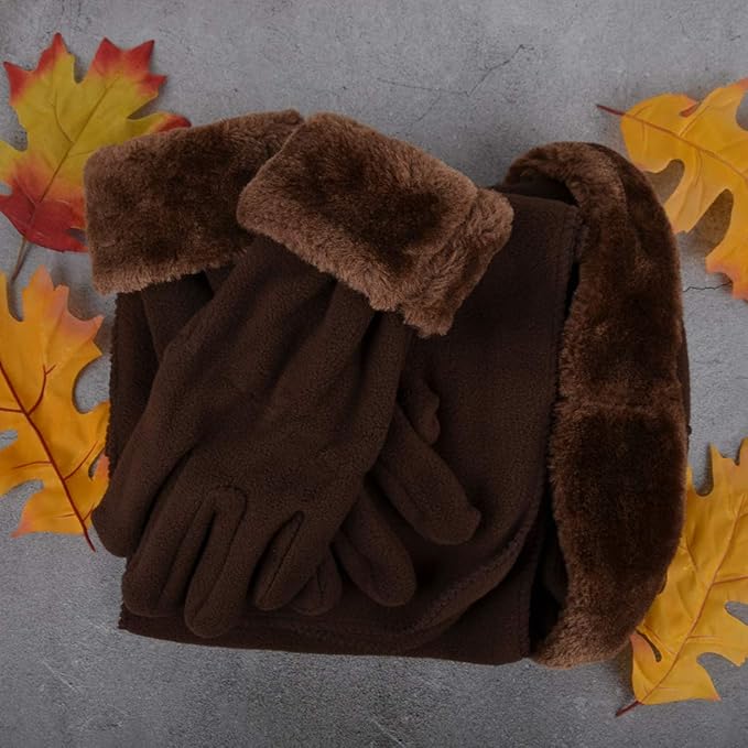 boxed-gifts Women's Warm Fleece Winter - Women's Hat and Glove Set + Hats Gloves Scarves for Women