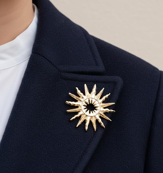 Gold Brooch Pin, 2.17 Inch Gold Brooch for Dress, Clothes, Women Girls
