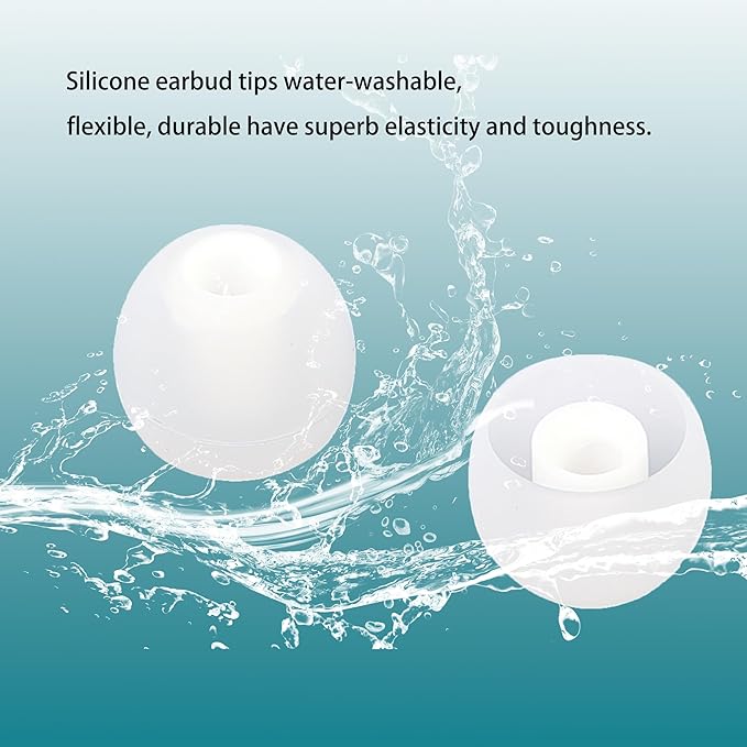 Silicone Replacement Earbud Tips Earbud Covers Fit Most in-Ear Earbuds(Inner Hole 3.8mm -5.1mm) Headphone Ear Tips Ear Bud Rubber Tips 9 Pairs S M L