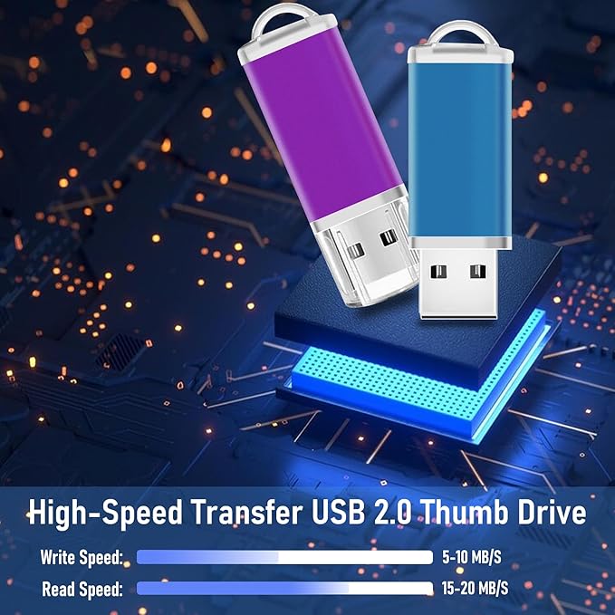 USB Thumb Drive 1GB Flash Drive 50 Pack, Nicepicten Fat Memorias USB 2.0 Flash Drive Bulk 1GB Jump Drives Multiapck Memory Stick with 50PCS Lanyards (Mixcolor 50 Pack, 1 GB)