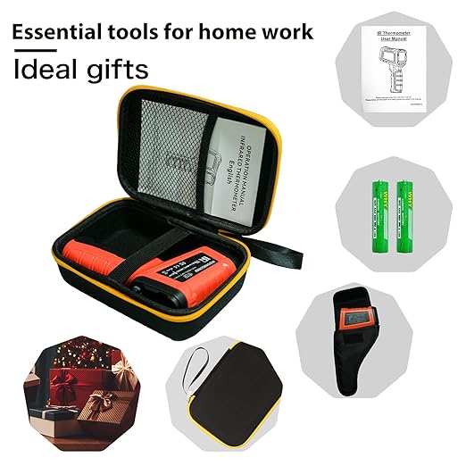 50:1 Infrared Thermometer Gun, -58°F to 2732°F Non-Contact Laser Temperature Gun for Cooking, Pizza Oven, Reptile, Griddle, Digital Heat Gun for HVAC and Industrial Use