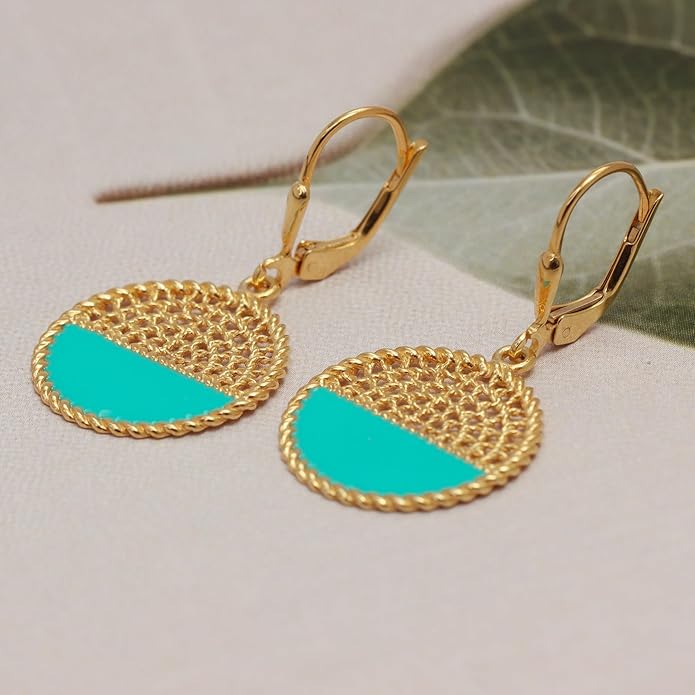 LeCalla 925 Sterling Silver Teardrop Drop Earrings for Womens | Lightweight Italian Minimalist Teardrop Filigree Earrings | Filigree Circle Drop Dangle Earrings for Women Birthday Gift