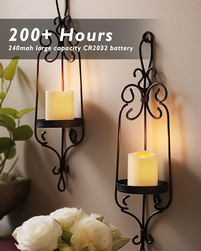 Homemory 50Pack Flickering Flameless Votive Candles,200+Hour Electric Fake Candles,Battery Operated LED Tealight for Wedding,Outdoor,Table,Halloween,Christmas Decor(Warm White,Battery Included)