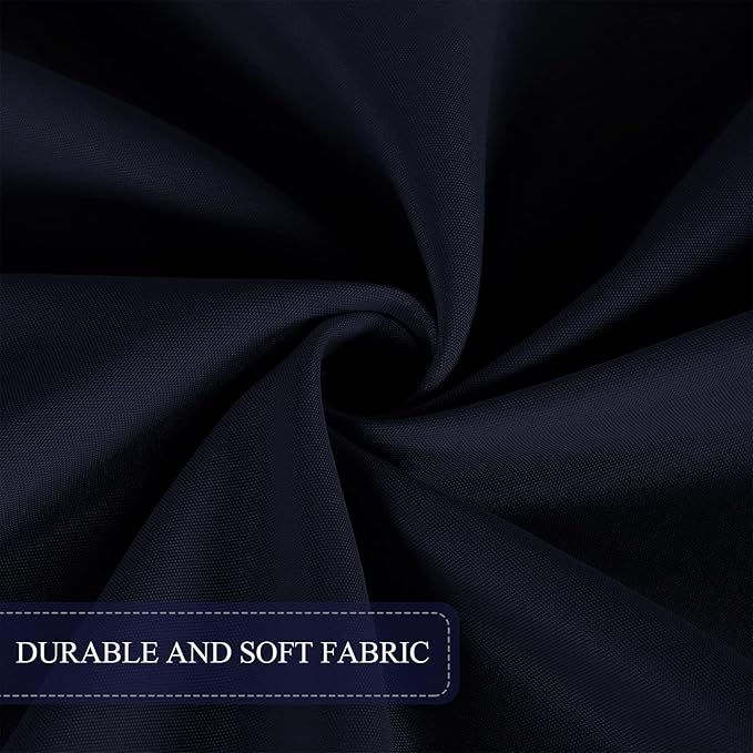 SARAFLORA Outdoor and Indoor Tablecloth -60x84 inch Navy, Wrinkle Free Washable Waterproof Table Cloth with Umbrella Hole and Zipper Rectangle Table Cover for Spring/Summer/Patio/Picnic/BBQS/Party