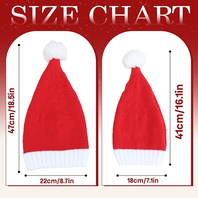Custom Christmas Hats for Family Santa Hat Unisex Christmas Decorations Comfort Xmas Hat for New Year Festive Party
