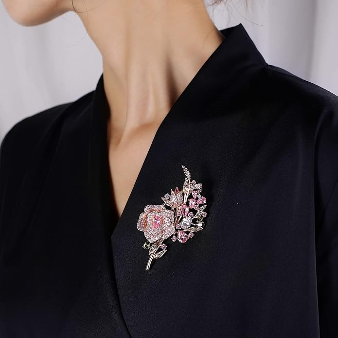 Brooch Pins For Women Fashion, Flower Brooches Jewelry For Women Floral Series Brooches And Pins Designer Lady's Costume