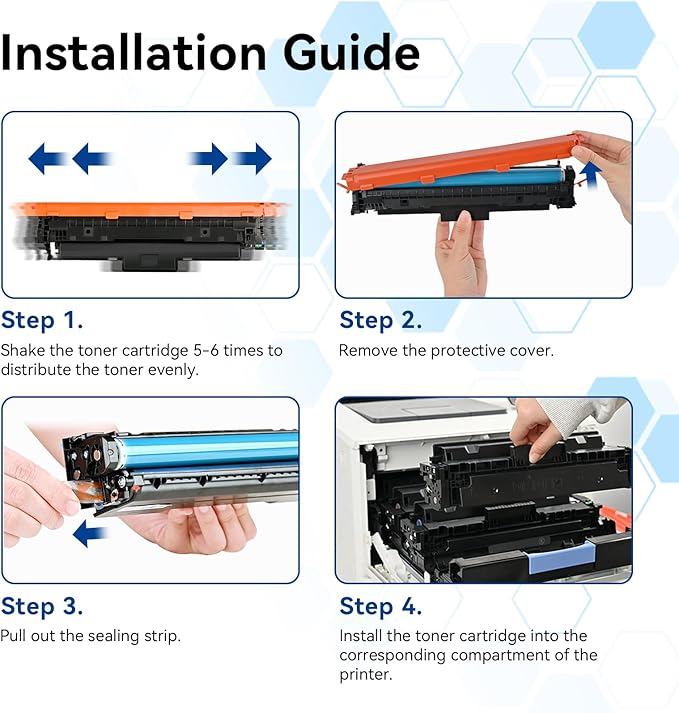 LEMERO 210X Compatible Toner Cartridge Replacement for HP 210X 210A Toner Cartridges for HP Color Laserjet Pro MFP 4301dw 4301fdn 4201dn 4201dw Printer (with Chip for HP 210X 210A High Yield-4 Packs)