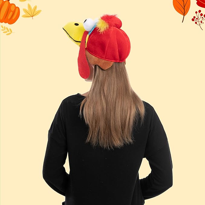 JOYIN 2 PCS Silly Thanksgiving Turkey Cap, Novelty Hats for Thanksgiving Night Event Dress-up Party, Costume Hats for Role Play Carnival Cosplay, Decoration & Accessories