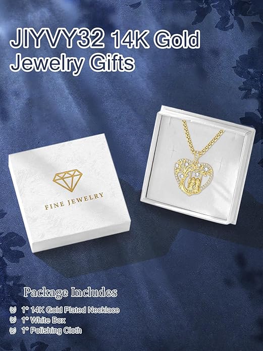 14K Gold Tree of Life Necklace for Sister Christmas Gifts from Sister,Heart Jewelry with Birthstone Pendant for Women Female Friendship Forever My Friend