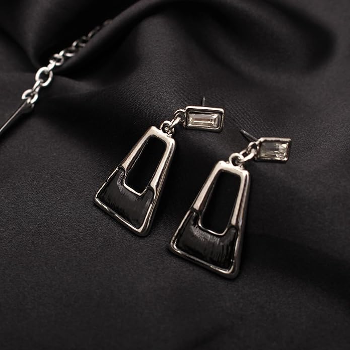 SFE Irregular Enamel Triangle Shape shell Collar Bib Bohemian Boho Statement Necklace Earrings Fashion Costume Jewelry Set for Women