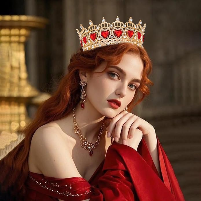 Queen Crown Rhinestone Wedding Crowns and Tiaras for Women Costume Party Hair Accessories Princess Birthday Crown Crystal Bridal Crown