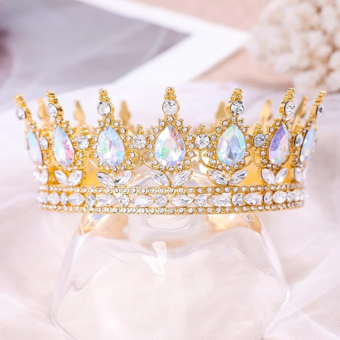Queen Crown for Women Crystal Tiara for Girl Rhinestone Wedding Headband for Bride Hair Accessories for Costume Birthday Party Prom Gifts