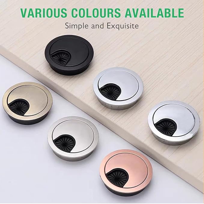1 Pcs Desk Grommet 2" / 50 mm, Desk Cord Hole Cover, Cable Grommet Metal Zinc Alloy Materilal, Desk Hole Grommet for Home & Office Pc, Detachable Cable Cord Organizer-Copper Red