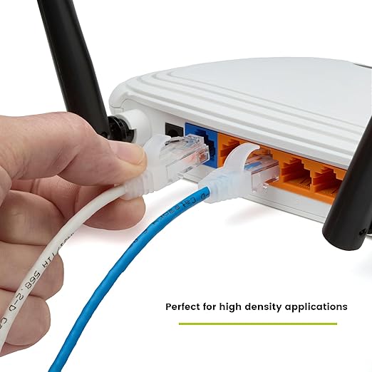 TRUECABLE Cat6 Component Rated Patch Cable, Unshielded (U/UTP), 2ft, Blue, 28AWG Solid Copper, Snagless 10G High-Speed Ethernet Cable, PoE++ 4PPoE 100W, UL Listed, RoHS-3, 1 Pack
