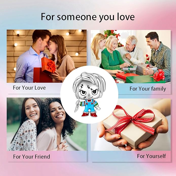 Birthday Fashion Love Heart Dangle Charm 925 Sterling Silver Charms fits Bracelets and Necklace Pendant Bead Charms Jewelry Present for Women Family Friends