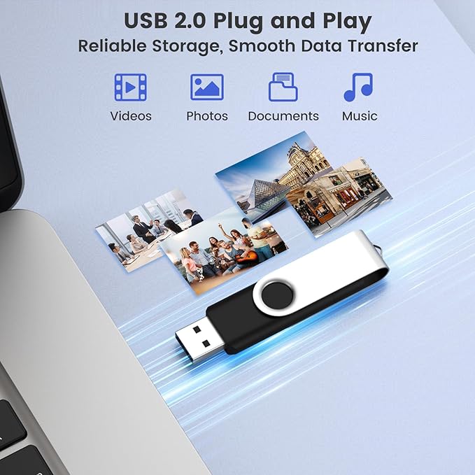Customizable 128MB Flash Drive 10 Pack, ABLAZE Dual USB 2.0+ Type C Thumb Drives with Logo Personalized USB Memory Sticks (Mixed Colors)