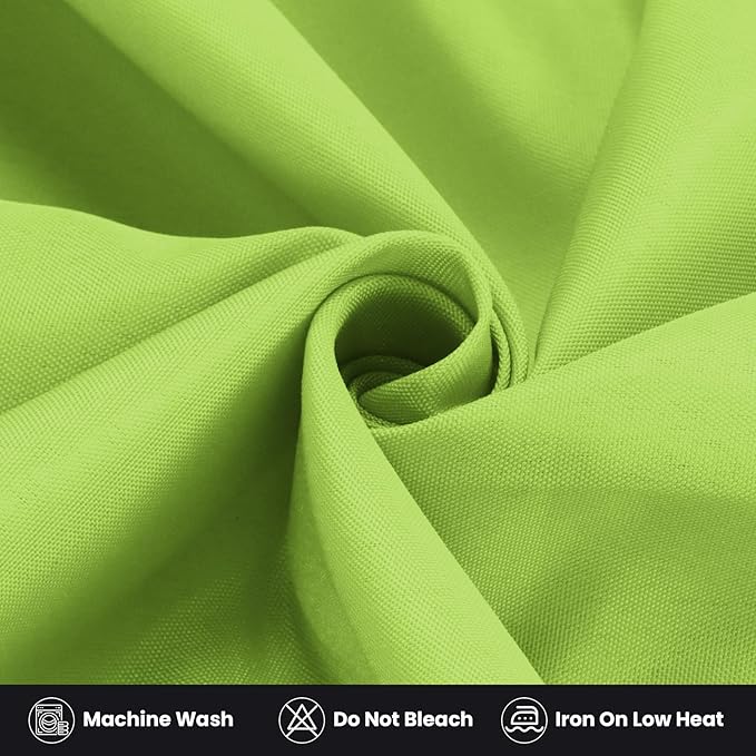 2 Pack Fitted Tablecloth for 6 Foot Rectangle 72 x 30 Inch Apple Green Table Covers Water Resistant Polyester Cloth for Folding, Parties,Display, Trade Show (Apple Green)