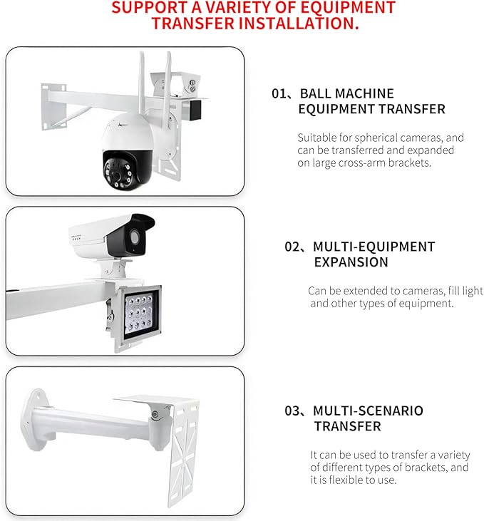 L-Shape Dome Camera Bracket, Wall Ceiling Mount for Security Dome Cameras, Wall Mount,(L-Bracket)
