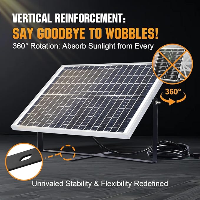 ECO-WORTHY 25W 12V Solar Battery Trickle Charger Maintainer, Waterproof Solar Panel + Adjustable Mount Bracket + Upgrade Charge Controller for 12V Batteries Cars RV Boat Motorcycle Marine