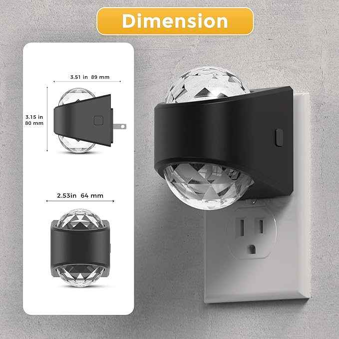 L LOHAS LED Night Lights Plug into Wall, Projector Night Light with Dusk to Dawn Sensor,1600K/3000K/5000K Adjustable, Nightlight for Kids Hallway Christmas Gift