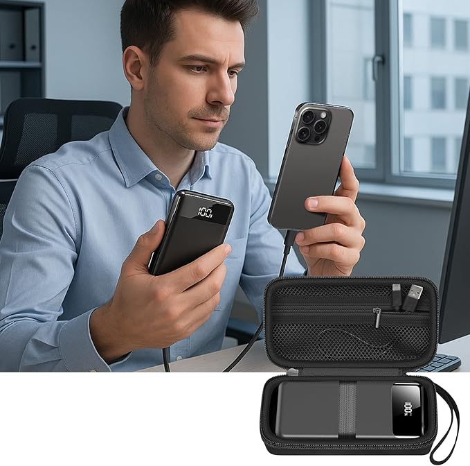Portable Bank Charger Case for SABANI for Charmast for OHOVIV for VRURC for YILANS for CFIAI for LOVELEDI for RGVOTA for Miday for RONEGN for POIYTL for IAPOS Fast Charging Battery(Black)