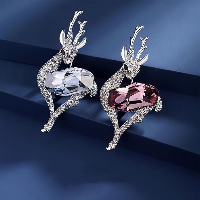 Animal Brooch for Women Rhinestone Brooch Pin 18k Gold Plated Animal Lapel Pin Fashion Jewelry Gift for Mom Wife