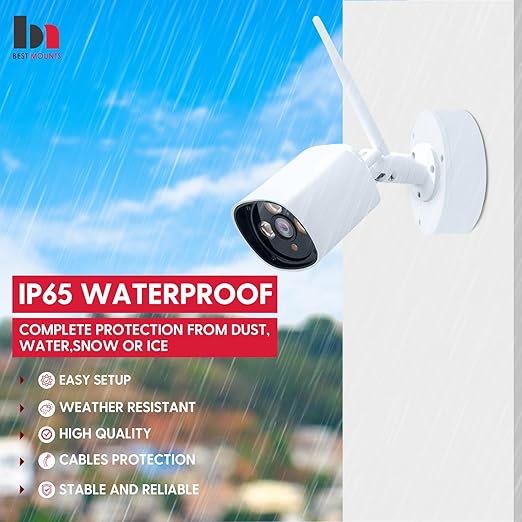 4 Pack PFA130-E Security Camera Junction Box-Premium ABS Security Camera Mount Bracket-Waterproof Universal Camera Junction Box for Mounting Surveillance Cameras-Outdoor Security Camera Box