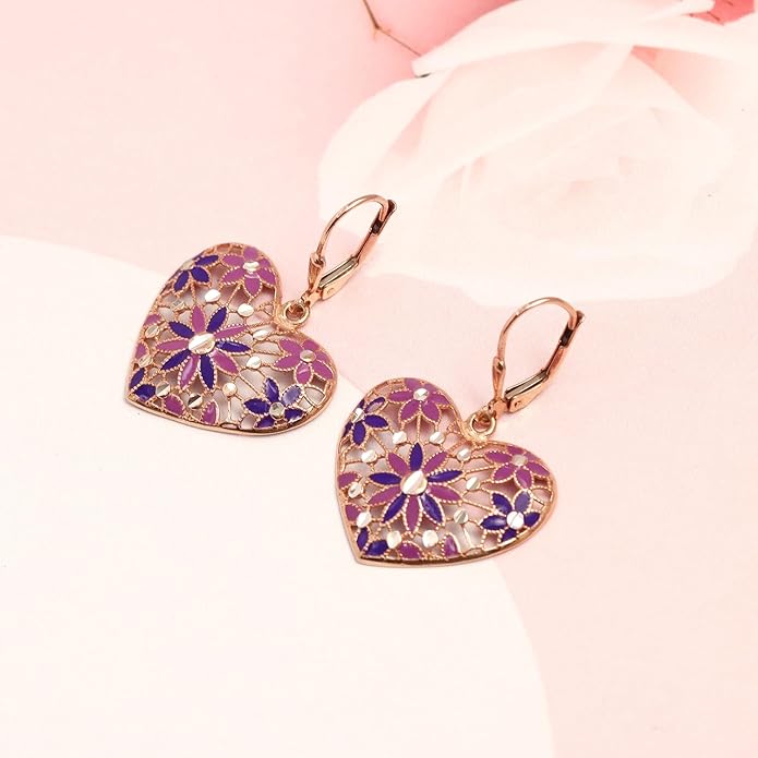 LeCalla 925 Sterling Silver Teardrop Drop Earrings for Womens | Lightweight Italian Minimalist Teardrop Filigree Earrings | Filigree Circle Drop Dangle Earrings for Women Birthday Gift