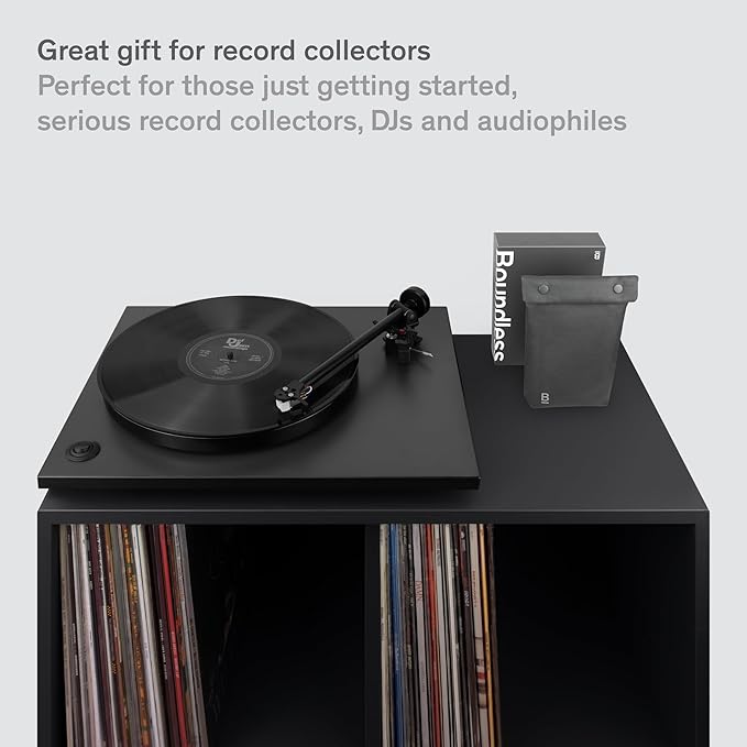 Boundless Audio Vinyl Record Cleaning Kit - 5-in-1 Vinyl Cleaning Kit Includes Velvet Record Brush, Stylus Cleaner, Cleaner Solution, Nylon Brush & Storage Bag