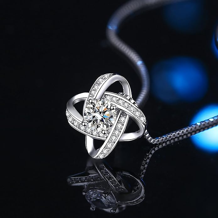 Wife Necklace From Husband To My Wife Necklace Soulmate Necklace For Women Future Wife Jewelry Birthday Christmas Valentine's gifts For Girlfriend Message Card & LED Box