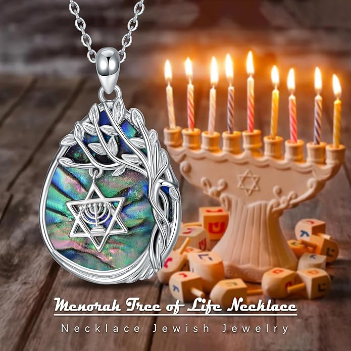 Jewish Jewelry Tree of Life Necklace 925 Jewish Sterling Silver Pendant Necklace Women Gift