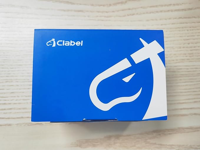 CLABEL Thermal Label Maker Machine: 221B Bluetooth Label Maker Mini Sticker Printer Barcode Printer Inkless Label Maker Compatible with Clothing Price Labeling with 1 Roll of 50x30mm Label(Gray White)