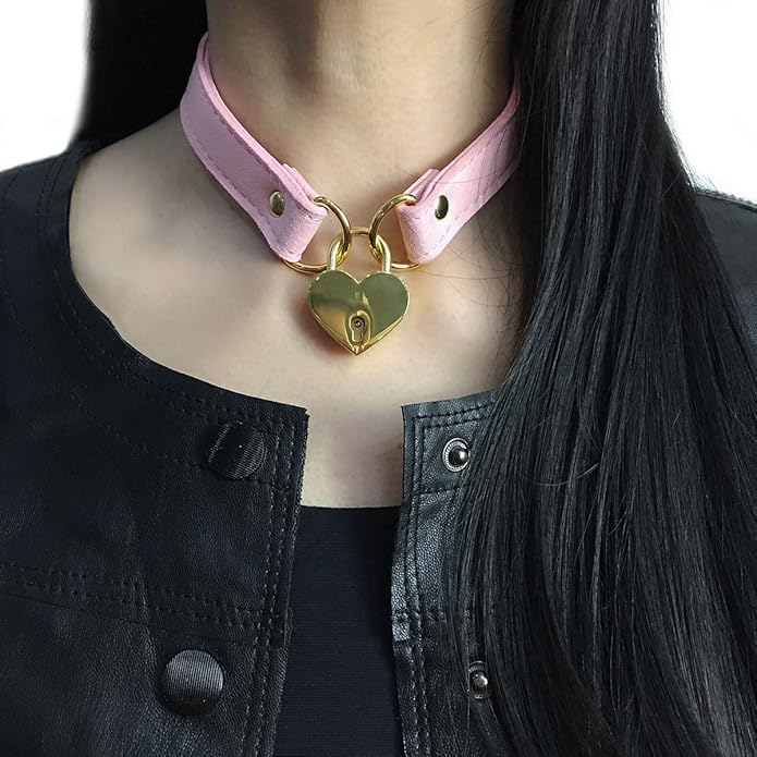 Succuba Padlock Collar Necklace Lolita Collar Cat Kitty Velvet Necklace