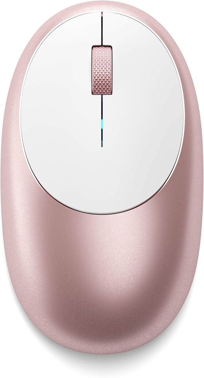 Satechi M1 Wireless Bluetooth Mouse, USB-C Rechargeable, Compact & Portable, for Mac/Windows, Compatible with M4/M3/M2 MacBook, Pro, Air/iMac/iPad Pro, iPhone 16/15/14 & More - Rose Gold