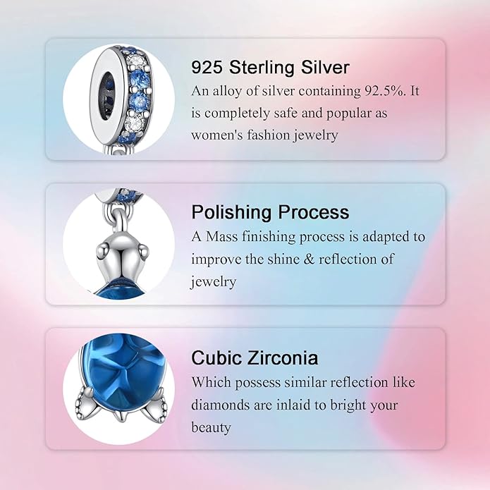 Birthday Fashion Love Heart Dangle Charm 925 Sterling Silver Charms fits Bracelets and Necklace Pendant Bead Charms Jewelry Present for Women Family Friends