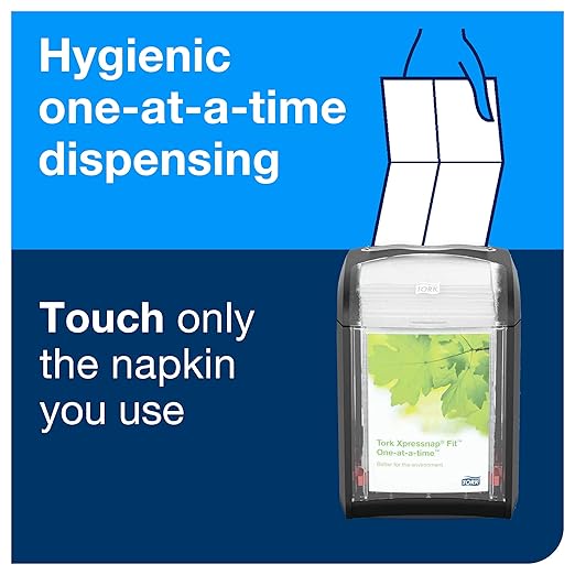 Tork Xpressnap Fit Natural Dispenser Napkin N14, Compostable 2-ply, 36 packs x 120 napkins, DX806E