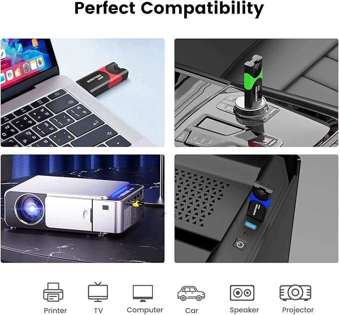 USB 3.0 Flash Drive KOOTION 10 Pack 16GB USB 3.0 Thumb Drive Retractable 16G Zip Drive Ultra High Speed USB Stick Jump Drive Rugged Memory Stick with LED Indicator for Data Storage and Transfer