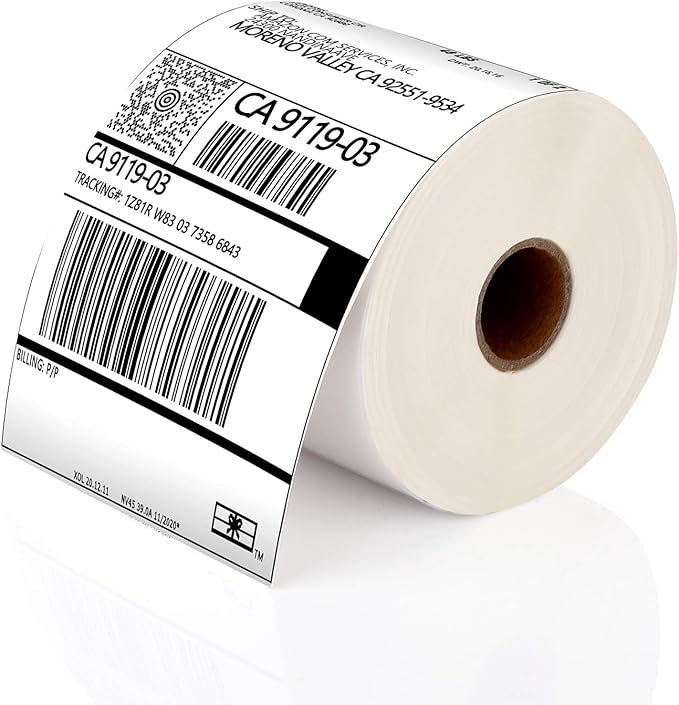 JADENS 4x6 Thermal Labels - 350 Labels, Compatible with Rollo, Brother, Zebra and Most Thermal Printer, Perforated, Commercial Grade, Doesn't Compatible with Dymo