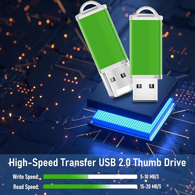 8GB USB Flash Drive 20 Pack Nicepicten Bulk USB 2.0 Thumb Drives 20Pack Metal Jump Zip Drive Memory Stick Pendrive Memoria USB 8 GB with 20PCS Lanyard Label - Green 20 X 8GB Flash Drives Bulk