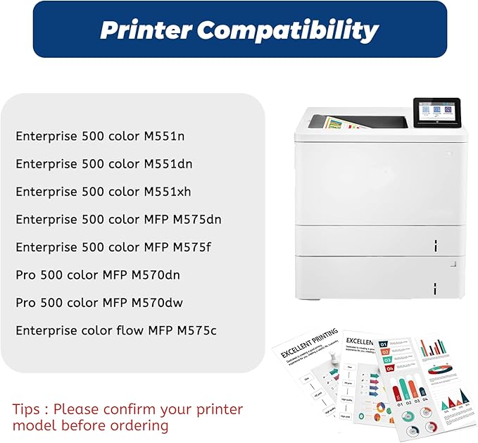 507A Black CE400A Toner Cartridge, Replacement Compatible for HP 507 507X CE400X for HP Laserjet 500 Color m551 m551dn m551n m551xh m570dn m570dw m575c m575dn m575f Printer (1-Pack)