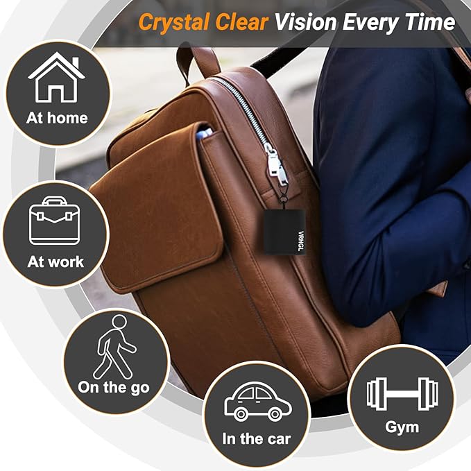 2-Sided Glasses Cleaner & Polishing Cloths,Portable Glasses Cleaning Kit,Microfiber Eye Glasses Lens Cleaning Coth Wipes Kit with Pouch,Color 6X 6-Inch