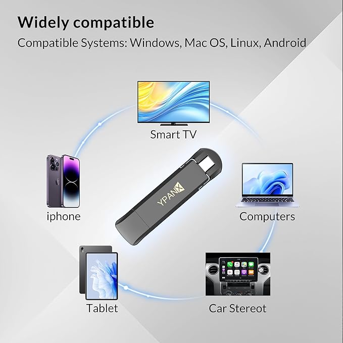 YPANX 256GB Pro Portable SSD, 1000MB/s Speed, USB 3.2 Gen 2 + Type C Dual-Port, Lightweight External SSD for iPhone 15/16/Pro, Android, Windows, Mac, Tablets